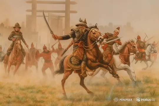 Cavalry Charge on a Dusty Battlefield – AI Generated Video | Hailuo AI