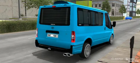 Transformation of a Dusty Light Blue Van into a Shining Icon – AI Generated Video | Hailuo AI