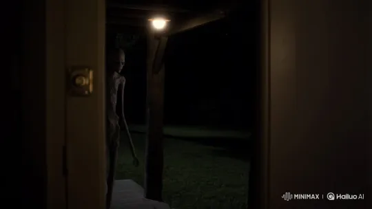 Skinwalker Approaches: Doorbell Camera Captures Creepy Encounter – AI Generated Video | Hailuo AI
