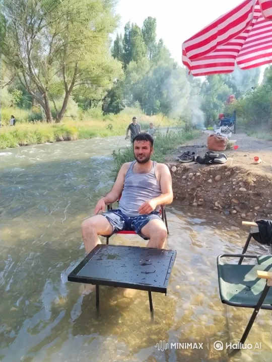 Man Enjoying River Relaxation Interrupted by Police – AI Generated Video | Hailuo AI