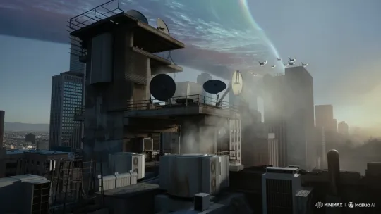 Alien Invasion Over Los Angeles: F-22s Engage in Skies – AI Generated Video | Hailuo AI