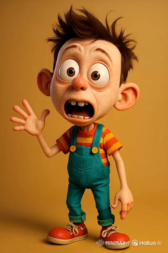 Cheerful Boy Tèo Poses with Joyful Enthusiasm – AI Generated Video | Hailuo AI