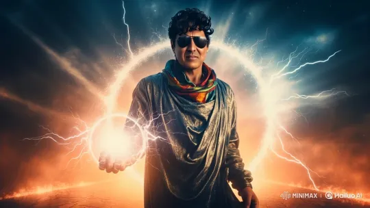 Cosmic Storm: Man of Power Commands Energy – AI Generated Video | Hailuo AI