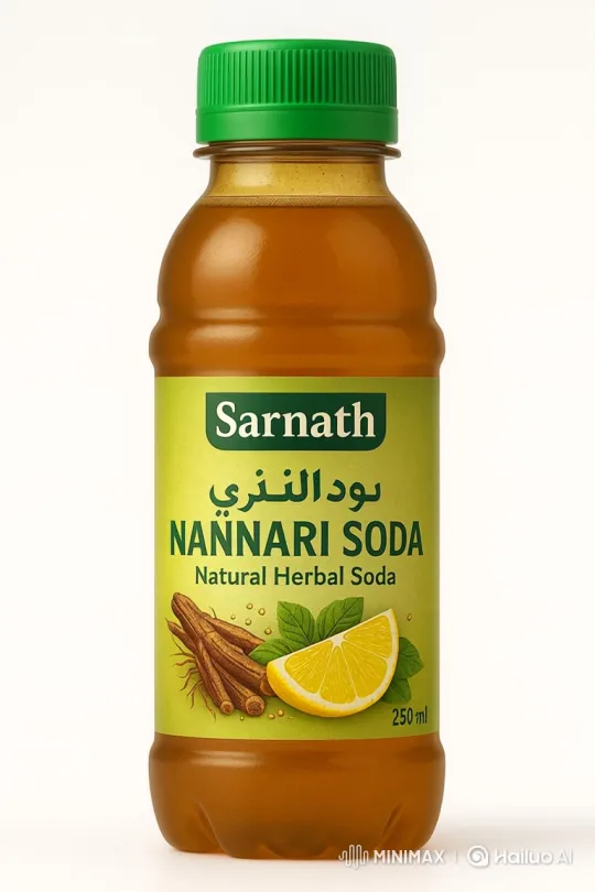 Sarnath Nannari Soda: Refreshing Herbal Beverage Display – AI Generated Video | Hailuo AI