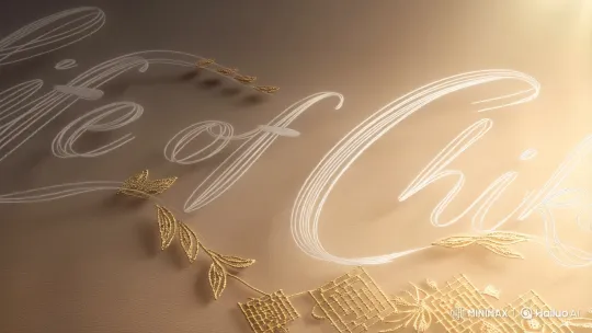 Embroidering the 'Life of Chikankari' Brand Logo – AI Generated Video | Hailuo AI