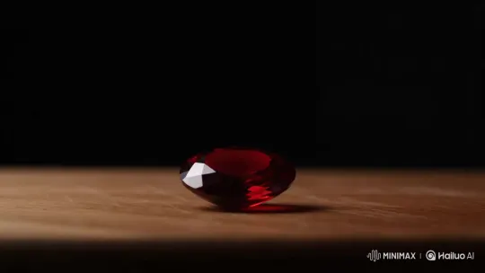 Magical Garnet Gemstone Slicing ASMR Video – AI Generated Video | Hailuo AI