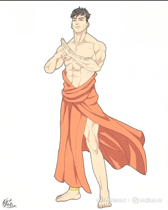 Muscular Man Flexes with Confidence in White Background – AI Generated Video | Hailuo AI