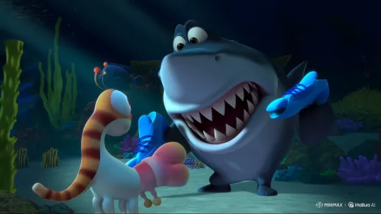 Shark Warns Cat-Shrimp of Ocean Zombie Virus – AI Generated Video | Hailuo AI