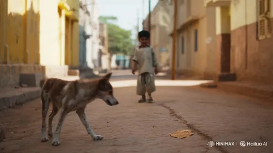 Hungry Stray Dog Finds Hope with Boy's Kindness – AI Generated Video | Hailuo AI