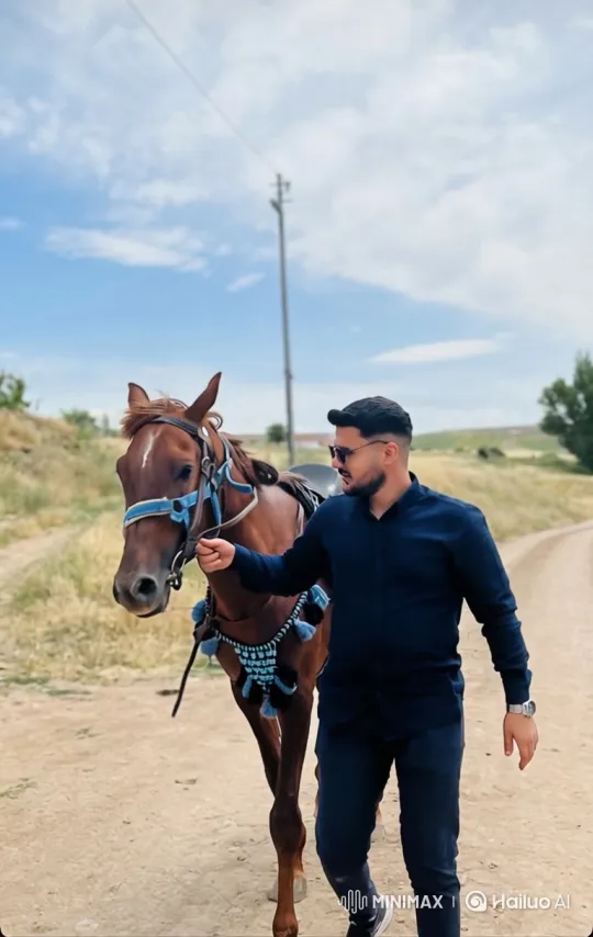 Man Arrested by Police While Leading Horse on Dirt Path – AI Generated Video | Hailuo AI