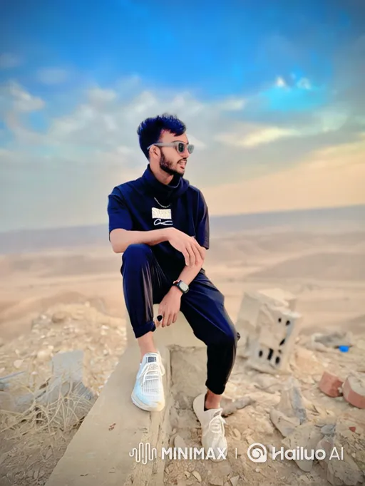 Couple Embraces in Desert Landscape – AI Generated Video | Hailuo AI