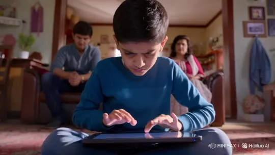 Boy Plays Free Fire, Ignores School at Grandma's – AI Generated Video | Hailuo AI