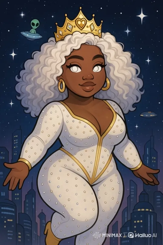 Starlight Queen Enchants Futuristic City – AI Generated Video | Hailuo AI