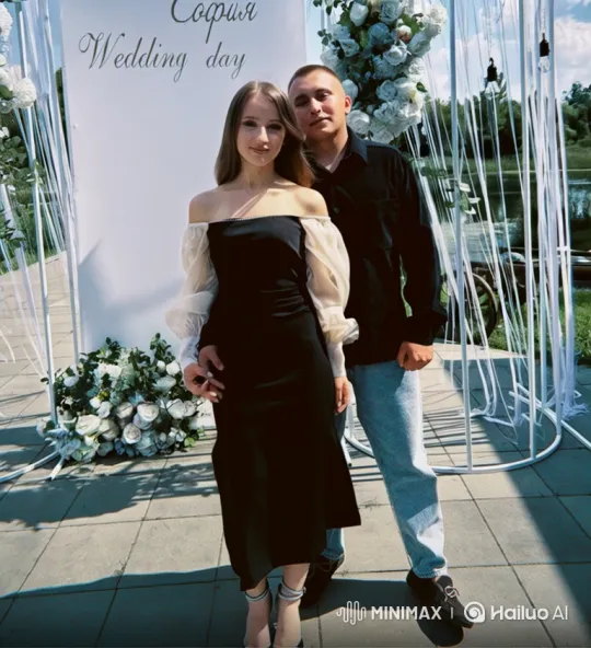 Calm Wedding Day Moment of a Young Couple – AI Generated Video | Hailuo AI