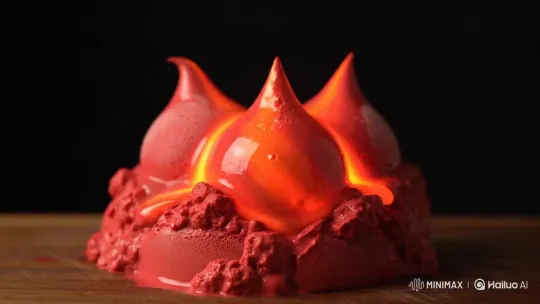 Girl Eats Ice Cream as Lava Flows – AI Generated Video | Hailuo AI