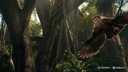 Feathered-Winged Monkey Glides Through Jungle – AI Generated Video | Hailuo AI
