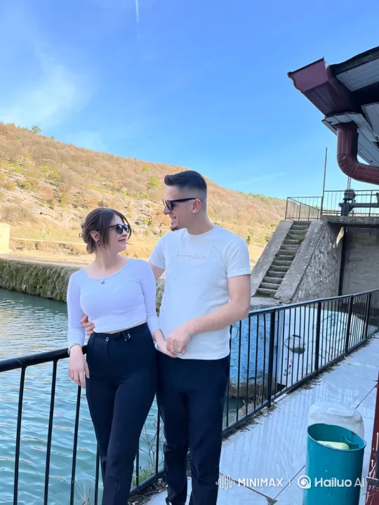 Couple and Daughter Share Intimate Park Hug – AI Generated Video | Hailuo AI