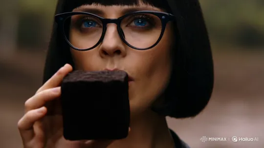 Woman Eats Mysterious Volcanic Lava Cube – AI Generated Video | Hailuo AI