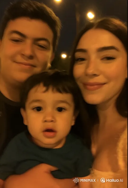 Candid Family Moment Captured on Grainy Night Video – AI Generated Video | Hailuo AI