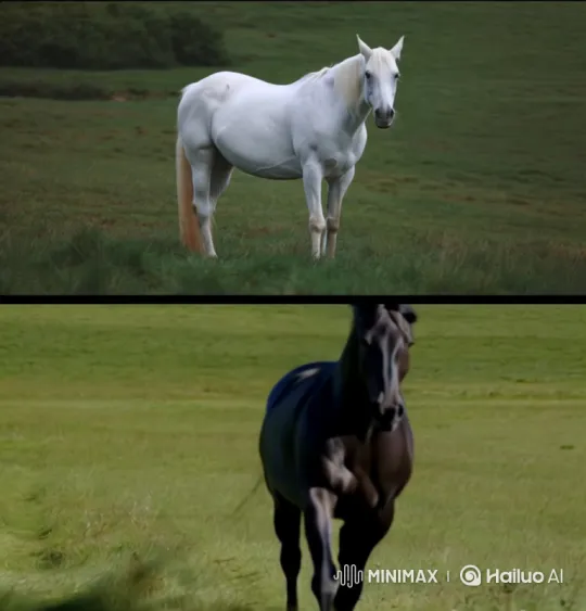 Two Horses Mating in a Pasture – AI Generated Video | Hailuo AI