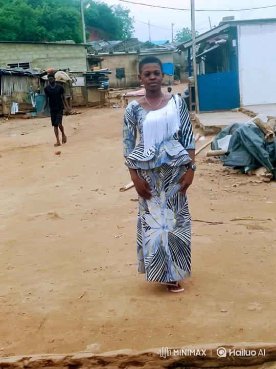 Woman in Striking Outfit Walks Confidently Down the Suburban Street – AI Generated Video | Hailuo AI