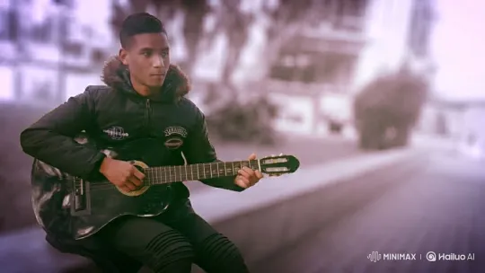 Young Musician Performs with Dynamic Camera Work – AI Generated Video | Hailuo AI