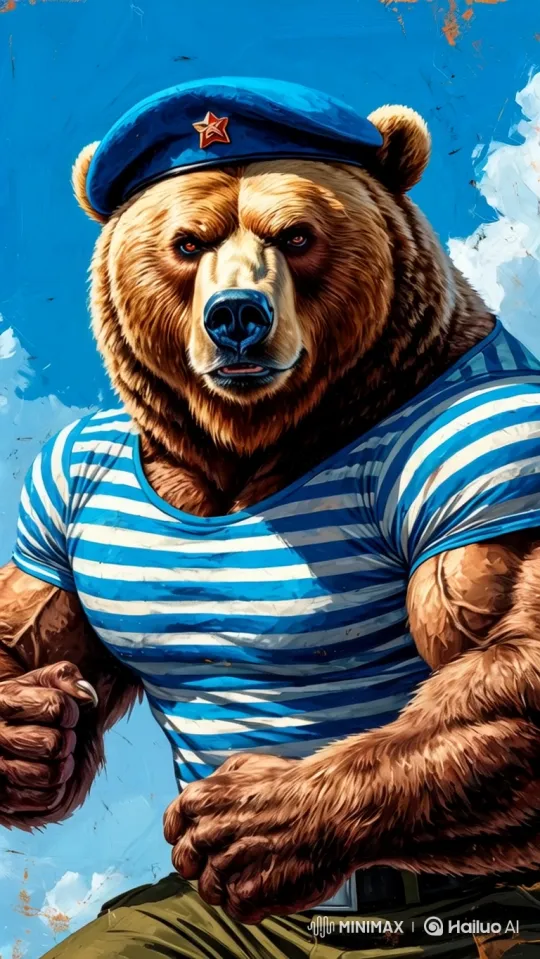 Powerful Bear in Dynamic Tracking Shot with Intense Stance – AI Generated Video | Hailuo AI