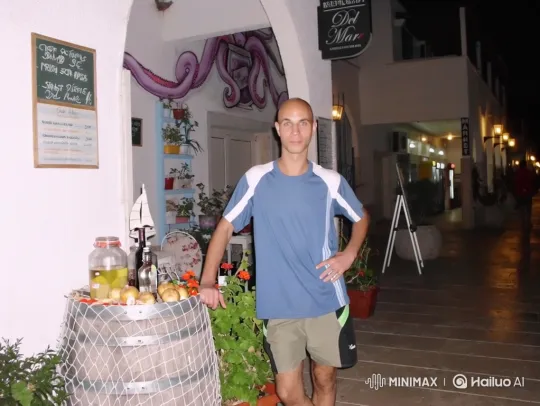 Angelina Jolie Lookalike Kisses Man in 'Del Mar' Courtyard – AI Generated Video | Hailuo AI