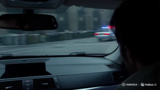 High-Speed Chase Ends in Violent Crash: Driver's POV – AI Generated Video | Hailuo AI