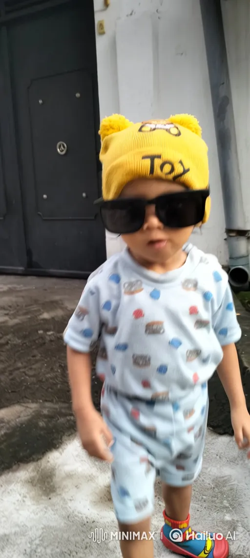 Toddler Rides Confidently on Wild Boar's Back – AI Generated Video | Hailuo AI