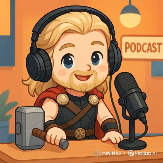 Chibi Thor Hosts a Podcast with Warmth and Charm – AI Generated Video | Hailuo AI