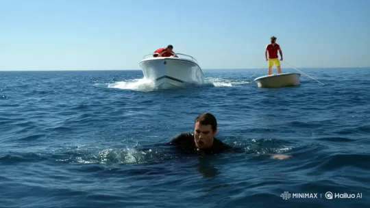 Messi Rescues Ronaldo in Dramatic Sea Rescue Scene – AI Generated Video | Hailuo AI