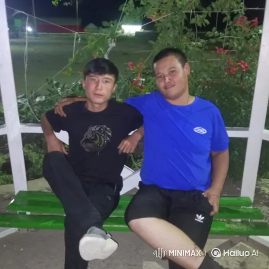 Young Men on Bench Under Pulsing Lights – AI Generated Video | Hailuo AI