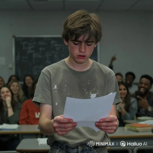 Teenage Boy's Humiliating Moment in Classroom – AI Generated Video | Hailuo AI