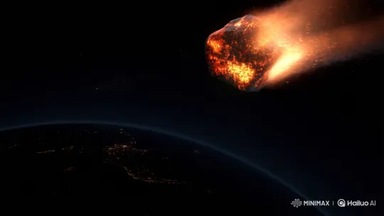 Colossal Meteorite Impacts Earth in Cataclysmic Event – AI Generated Video | Hailuo AI