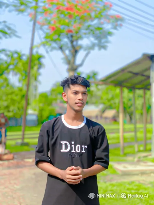 Young Man in Gentle Breeze with Dior Shirt – AI Generated Video | Hailuo AI
