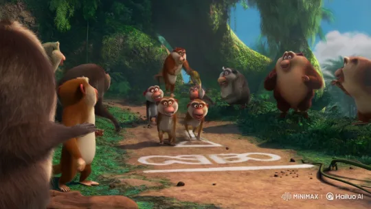 Monkey Race: Tinku Wins with Clever Shortcut – AI Generated Video | Hailuo AI