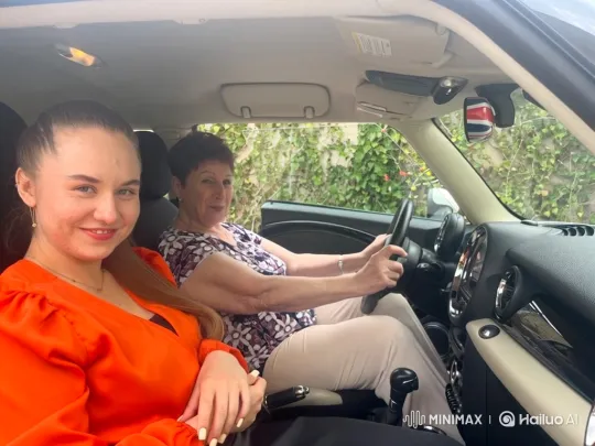 Young Woman and Older Driver Start Journey – AI Generated Video | Hailuo AI