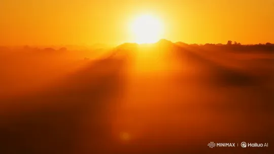 Golden Hour Serenity: Dust Particles and Long Shadows – AI Generated Video | Hailuo AI