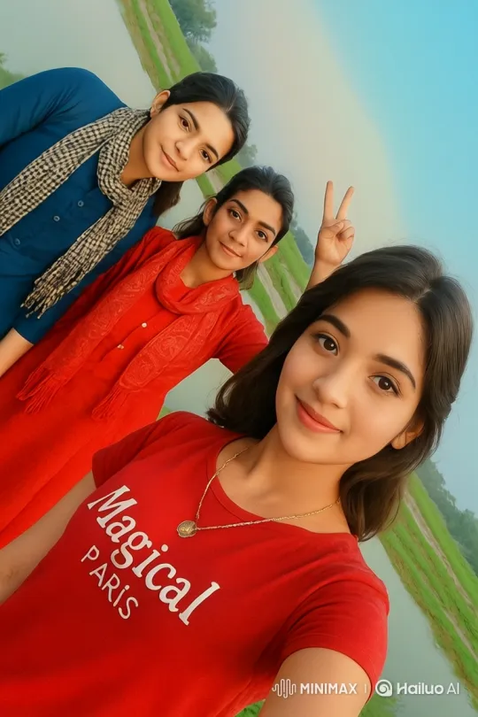 Joyful Women Enjoying a Peaceful Moment by the River – AI Generated Video | Hailuo AI