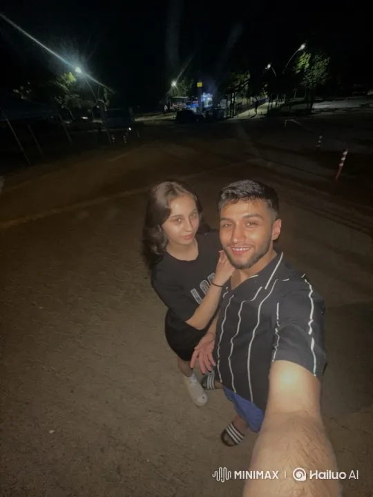 Family Reunion on a Dirt Road at Night – AI Generated Video | Hailuo AI