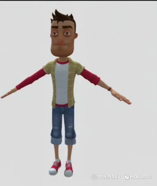 3D Animated Man Enjoying Popcorn in Static Shot – AI Generated Video | Hailuo AI