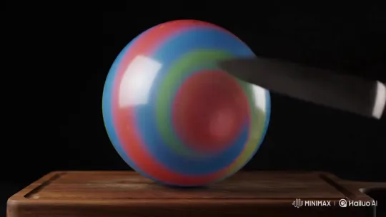 Cut Balloon Releases Multiple Flying Balloons – AI Generated Video | Hailuo AI