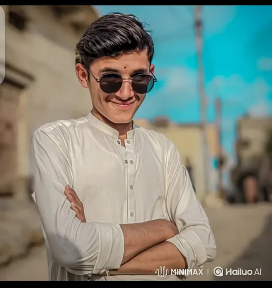 Young Man in Traditional Tunic Smiles Confidently – AI Generated Video | Hailuo AI