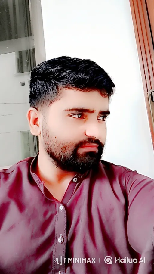 Man in Maroon Shirt: Thoughtful Gaze and Tracking Shot – AI Generated Video | Hailuo AI