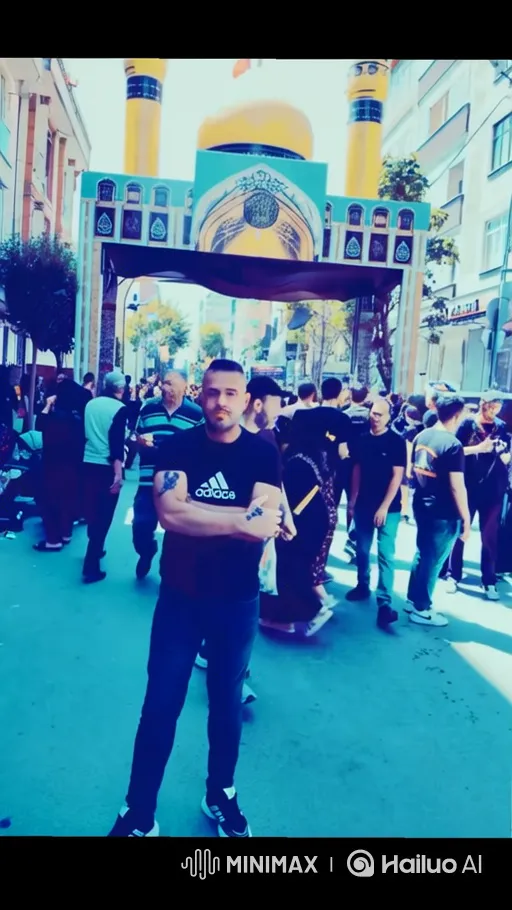 Man Detained by Police in Crowded Street – AI Generated Video | Hailuo AI