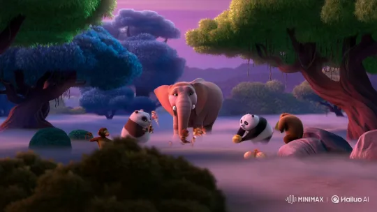 Magical Forest Animals Prepare for Festival – AI Generated Video | Hailuo AI