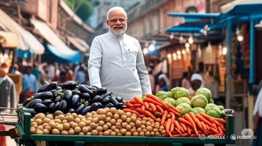 Market Vendor Greets Customers in Bustling Street Market – AI Generated Video | Hailuo AI