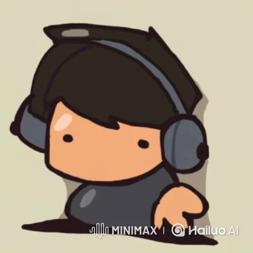 Animated Character Enjoys Music with Gentle Movements – AI Generated Video | Hailuo AI