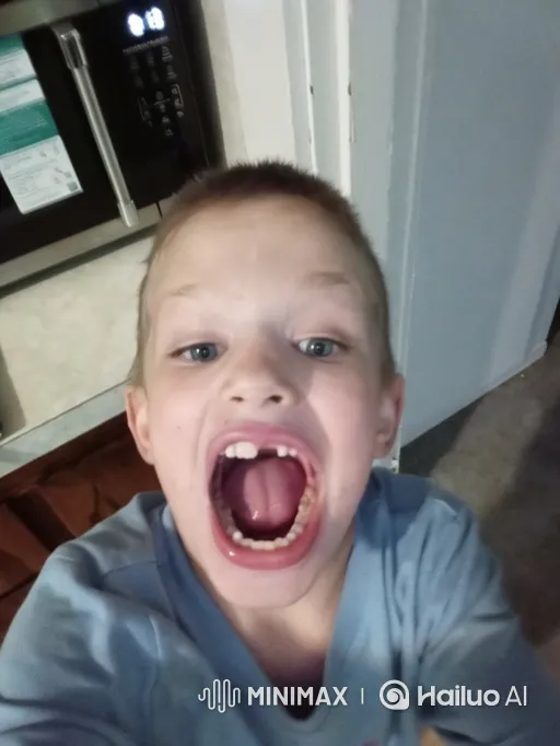 Boy Cries, Spitting Out Noodles Instead of Tooth – AI Generated Video | Hailuo AI